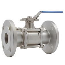 Кран шаровый нержавеющий фланцевый полнопроходной Ру 25 AISI 316 NK-BF NK 65х290 мм