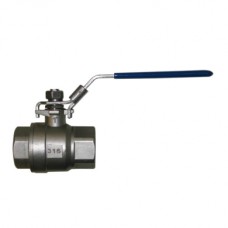 Кран запорный нержавеющий ВР (ВН) полнопроходной ручка-рычаг Ру 63 AISI 316 BV15 АДЛ 20 мм 3/4"