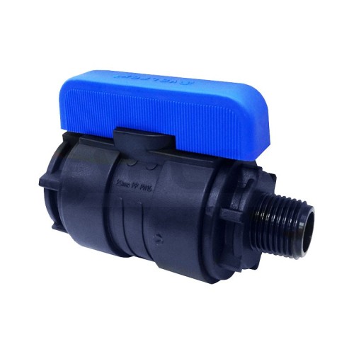 Компрессионный кран ПНД Ду-33 (1 1/4"-1") ВР-НР (ВН-НАР) Ру-16 VALFEX в Омске