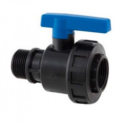 Компрессионный кран ПНД Дн 1/2"-1/2" ВР-НР (ВН-НАР) Ру-10 RTP (РосТурПласт) в Омске