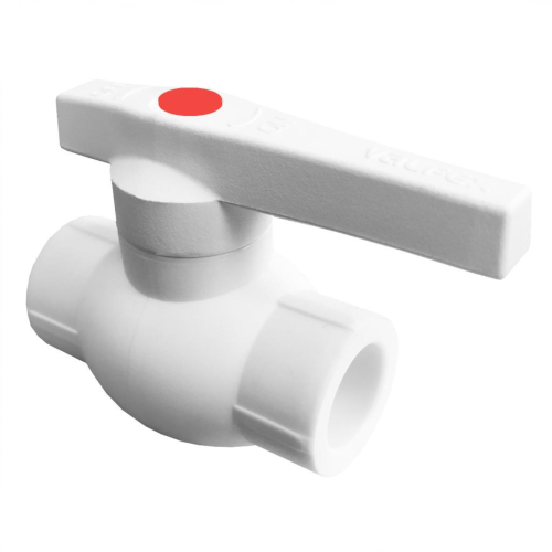 Кран полипропиленовый PP-R запорный прямой стандартнопроходной с внутренней пайкой белый ручка-рычаг Ру 10 Ultra Pro Aqua 75 мм ГОСТ 32415-2013 в Омске