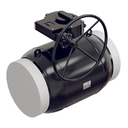 Кран запорный стальной под приварку с редуктором полнопроходной Ст20 КШ.П.П. ALSO 250х730 мм