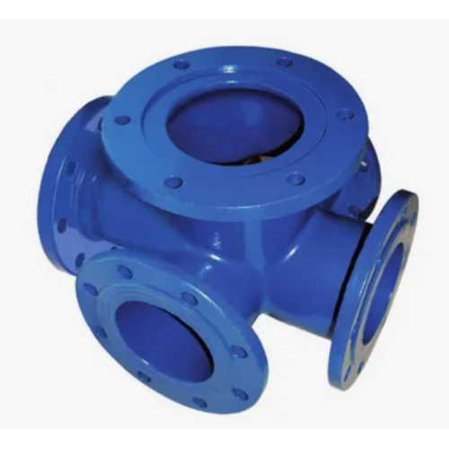 Крест с пожарной подставкой фланцевый ППКФ Ду 100-100 ВЧШГ с ЦПП цинк+AL ГОСТ ISO 2531-2012 в Омске