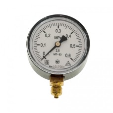 Манометр радиальный диаметр 63мм 0-16 кгс/см2 (0-1,6 МПа) G1/4" МТ-63 Багория