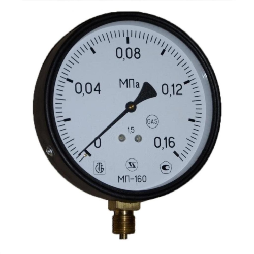 Манометр радиальный диаметр 160мм 0-10 кгс/см2 (0-1,0 МПа) М20х1,5 МП-160 Завод теплотехнических приборов в Омске
