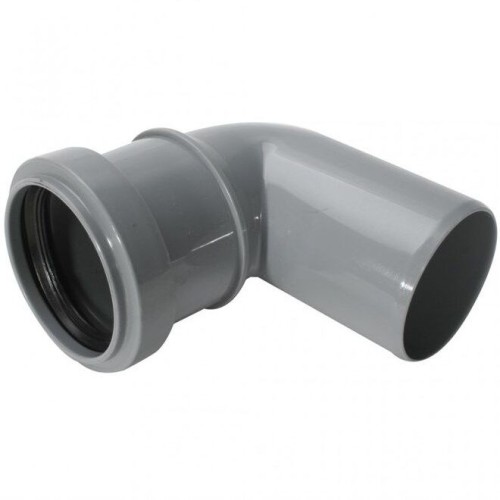 Отвод НПВХ (ПВХ) с раструбом Дн 50 87гр серый безнапорный в/к ТУ 6-49-33-92 Агригазполимер в Омске