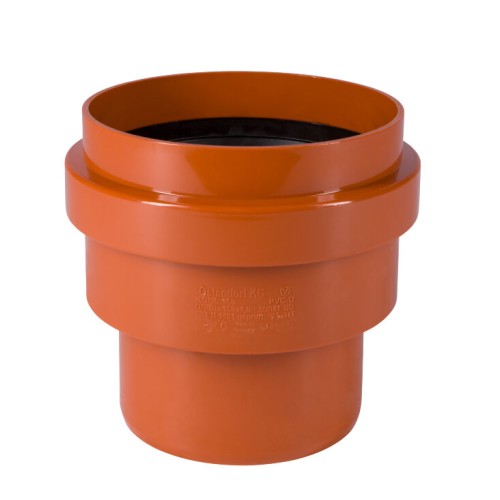 Переход НПВХ (ПВХ) Дн 315 коричневый безнапорный на гладкий конец керамической трубы Ostendorf KGUS в Омске