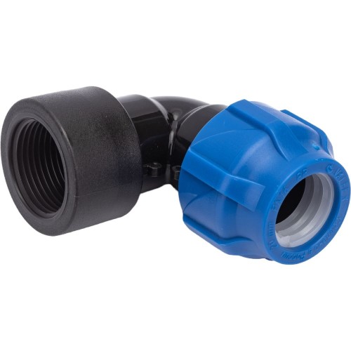 Отвод ПЭ компрессионный Дн 40-1 1/4" 90гр Ру-16 ВР (ВН) RTP (РосТурПласт) в Омске