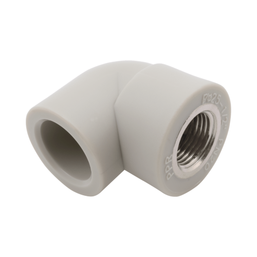 Угольник PP-R комбинированный серый ВР (ВН) Дн 25-3/4" 90 гр Wavin Ekoplastik в Омске