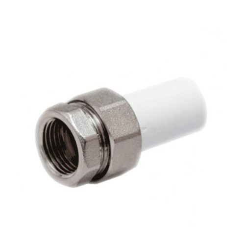 Соединитель PP-R с накидной гайкой Дн 20-1/2" белый Pro Aqua в Омске