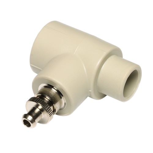 Штуцер PP-R серый с выпускным вентилем Дн 20 Wavin Ekoplastik в Омске