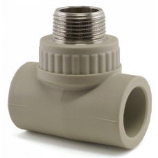 Тройник PP-R комбинированный серый НР (НАР) Дн 25-3/4" Wavin Ekoplastik