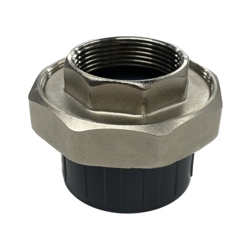 Муфта ПВХ под клеевое соединение Дн 63х2" НР серая разъемная Aquaviva AQVBND63M в Омске