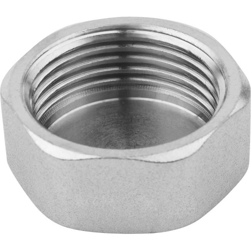 Заглушка нержавеющая шестигранная торцевая ВР (ВН) Ру 16 AISI 304 100 мм 4"