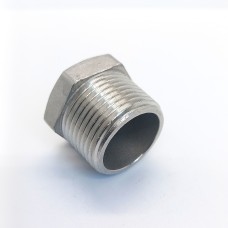 Заглушка нержавеющая шестигранная торцевая НР Ру 16 AISI 304 20 мм 3/4"