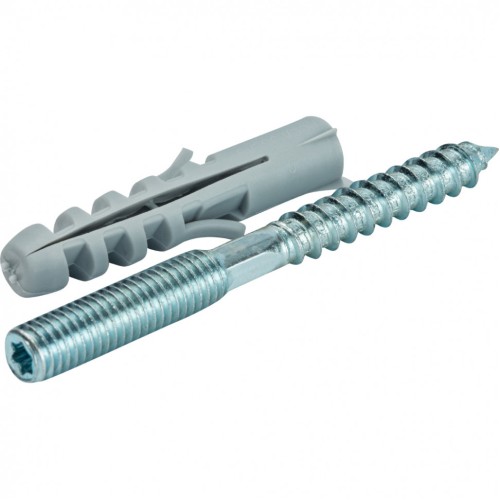 Шпилька стальная сантехническая М8х80 с дюбилем М10х50 STOUT в Омске