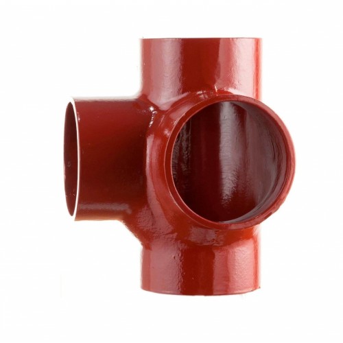 Крестовина двухплоскостная чугунная SML Ду 125-100-100 88гр безраструбная Китай в Омске