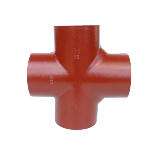 Крестовина чугунная SML Ду 100-100-100 88гр безраструбная Китай в Омске