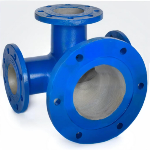 Тройник с пожарной подставкой фланцевый ППТФ Ду 250-100 (600-250) ВЧШГ с ЦПП цинк+AL ГОСТ ISO 2531-2012 в Омске