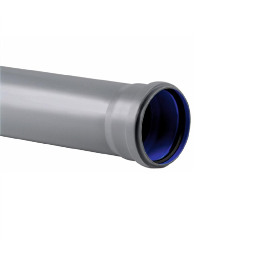 Труба полипропиленовая PP-H безапорная серая с раструбом канализационная Ostendorf 90х2,2 мм 2 м ТУ 2248-001­66151982-2010 в Омске