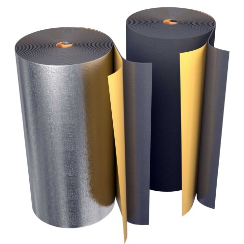 Рулон из вспененного полиэтилена 15/1,0-7 (Т<95°C) самокл с фольг чёрн Energoflex BLACK STAR DUCT AL в Омске