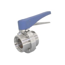 Затвор ручной с нержавеющий диском и рукояткой межфланцевый под приварку 0,8 МПа NK-DZwpEPDM NK 15х48 мм