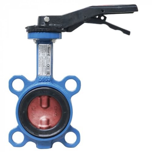 Затвор ручной с чугунным диском и рукояткой межфланцевый 1,6 МПа EPDM GG25 150х51 мм в Омске