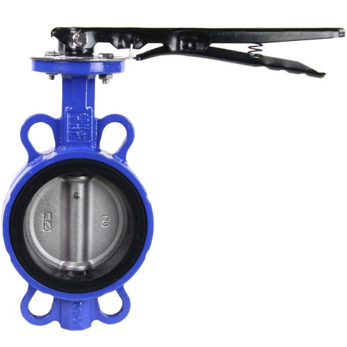 Затвор ручной с нержавеющий диском и рукояткой межфланцевый 1,6 МПа EPDM VPI4449 GGG50 Tecofi 200х59,5 мм в Омске